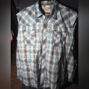 Men's Blue Plaid Shirt
